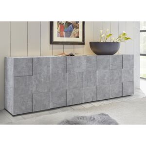 Balias Home Buffet/bahut moderne 4 portes gris béton Milenor Gris béton - Publicité Balias Home Buffet/bahut moderne 4 portes gris béton Milenor Gris béton - Publicité