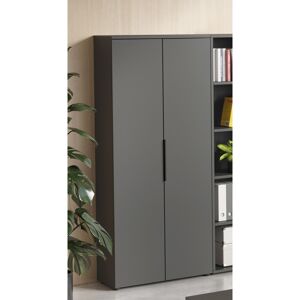 Vivabita Armoire de bureau haute graphite 2 portes Maily Graphite - Publicité Vivabita Armoire de bureau haute graphite 2 portes Maily Graphite - Publicité