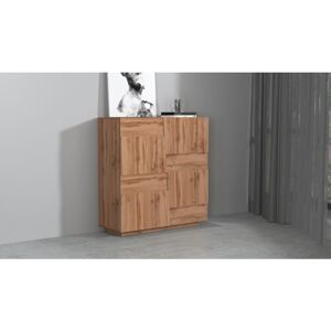 Deladeco Buffet haut moderne 120 cm chêne wotan Pedro Chêne wotan - Publicité Deladeco Buffet haut moderne 120 cm chêne wotan Pedro Chêne wotan - Publicité