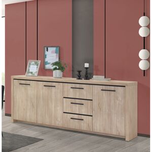 Deladeco Buffet/bahut contemporain 220 cm chêne ivoire Spirit Chêne ivoire - Publicité Deladeco Buffet/bahut contemporain 220 cm chêne ivoire Spirit Chêne ivoire - Publicité