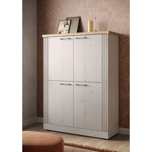 Balias Home Buffet haut contemporain chêne blanc Elbeth Chêne blanc - Publicité Balias Home Buffet haut contemporain chêne blanc Elbeth Chêne blanc - Publicité
