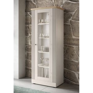 Balias Home Vitrine contemporaine 72 cm chêne blanc Elbeth Chêne blanc - Publicité Balias Home Vitrine contemporaine 72 cm chêne blanc Elbeth Chêne blanc - Publicité