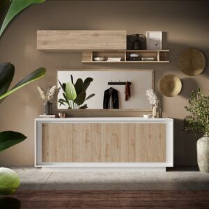 Balias Home Buffet/bahut moderne 207 cm laqué blanc mat/chêne cadiz Rosine Blanc laqué mat/chêne cadiz - Publicité Balias Home Buffet/bahut moderne 207 cm laqué blanc mat/chêne cadiz Rosine Blanc laqué mat/chêne cadiz - Publicité