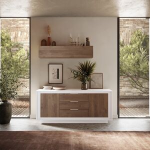 Balias Home Buffet/bahut moderne 180 cm laqué blanc mat/mercure Rosine Blanc laqué mat/mercure - Publicité Balias Home Buffet/bahut moderne 180 cm laqué blanc mat/mercure Rosine Blanc laqué mat/mercure - Publicité