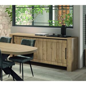 Deladeco Buffet/bahut contemporain 220 cm chêne clair Henrik Chêne clair - Publicité Deladeco Buffet/bahut contemporain 220 cm chêne clair Henrik Chêne clair - Publicité