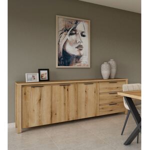 Deladeco Buffet/bahut contemporain 220 cm chêne etna Bonno Chêne etna - Publicité Deladeco Buffet/bahut contemporain 220 cm chêne etna Bonno Chêne etna - Publicité