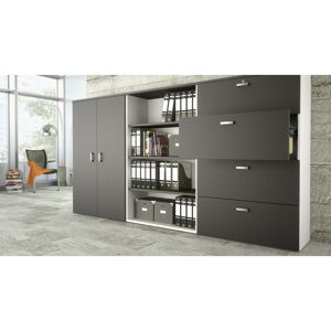 Leaderburo Armoire de bureau portes battantes H 196 cm Opaline Graphite, argent, blanc, gris, hêtre, chêne moyen, acacia clair, acacia foncé, chêne veiné ou chêne grisé - Publicité Leaderburo Armoire de bureau portes battantes H 196 cm Opaline Graphite, argent, blanc, gris, hêtre, chêne moyen, acacia clair, acacia foncé, chêne veiné ou chêne grisé - Publicité