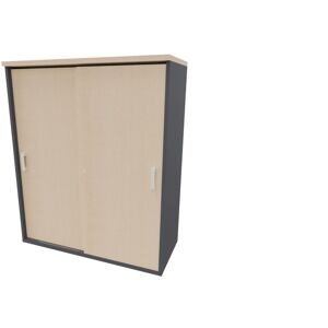 Leaderburo Armoire de bureau portes coulissantes H 81 cm Opaline Graphite, argent, blanc, gris, hêtre, chêne moyen, acacia clair, acacia foncé, chêne veiné ou chêne grisé - Publicité Leaderburo Armoire de bureau portes coulissantes H 81 cm Opaline Graphite, argent, blanc, gris, hêtre, chêne moyen, acacia clair, acacia foncé, chêne veiné ou chêne grisé - Publicité