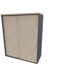 Leaderburo Armoire de bureau portes coulissantes H 81 cm Opaline Graphite, argent, blanc, gris, hêtre, chêne moyen, acacia clair, acacia foncé, chêne veiné ou chêne grisé - Publicité Leaderburo Armoire de bureau portes coulissantes H 81 cm Opaline Graphite, argent, blanc, gris, hêtre, chêne moyen, acacia clair, acacia foncé, chêne veiné ou chêne grisé - Publicité