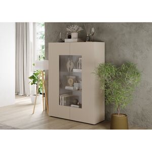 Vivabita Vitrine moderne 121 cm coloris cachemire Janeiro Cachemire - Publicité Vivabita Vitrine moderne 121 cm coloris cachemire Janeiro Cachemire - Publicité