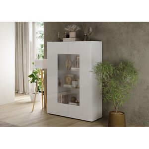 Vivabita Vitrine moderne 121 cm laquée blanc brillant Janeiro Blanc laqué brillant - Publicité Vivabita Vitrine moderne 121 cm laquée blanc brillant Janeiro Blanc laqué brillant - Publicité