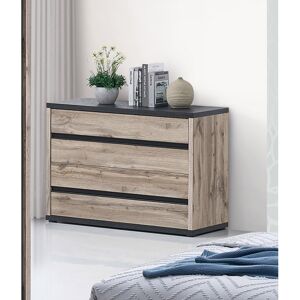 Deladeco Commode contemporaine 3 tiroirs chêne canada Elza Chêne canada - Publicité Deladeco Commode contemporaine 3 tiroirs chêne canada Elza Chêne canada - Publicité