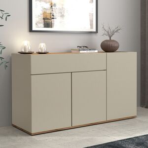 Deladeco Buffet/bahut moderne 120 cm taupe/chêne wotan Grana Taupe/chêne wotan - Publicité Deladeco Buffet/bahut moderne 120 cm taupe/chêne wotan Grana Taupe/chêne wotan - Publicité