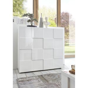 Balias Home Buffet haut moderne laqué blanc brillant Milenor Blanc laqué brillant - Publicité Balias Home Buffet haut moderne laqué blanc brillant Milenor Blanc laqué brillant - Publicité