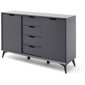 Vivabita Buffet/bahut modulable moderne 137 cm gris/blanc Etienne Gris - Publicité Vivabita Buffet/bahut modulable moderne 137 cm gris/blanc Etienne Gris - Publicité