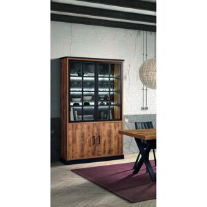 Deladeco Vaisselier/argentier industriel chêne/noir Odessa Chêne - Publicité Deladeco Vaisselier/argentier industriel chêne/noir Odessa Chêne - Publicité