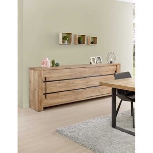 Deladeco Buffet/bahut contemporain 230 cm coloris chêne Paulin Chêne - Publicité Deladeco Buffet/bahut contemporain 230 cm coloris chêne Paulin Chêne - Publicité