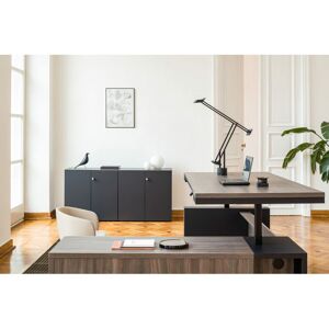 Ergo Design Armoire de bureau moderne à portes battantes Harley Marron foncé - Publicité Ergo Design Armoire de bureau moderne à portes battantes Harley Marron foncé - Publicité