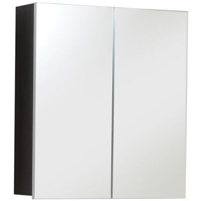 Deladeco Armoire de toilette moderne argent fumé Loreline Blanc brillant/argent fumé - Publicité Deladeco Armoire de toilette moderne argent fumé Loreline Blanc brillant/argent fumé - Publicité