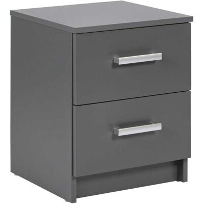 Deladeco Chevet adulte contemporain 2 tiroirs gris Rodrigo Gris - Publicité Deladeco Chevet adulte contemporain 2 tiroirs gris Rodrigo Gris - Publicité