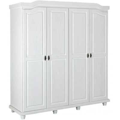 Deladeco Armoire adulte style campagne en pin massif blanc Colette Blanc - Publicité Deladeco Armoire adulte style campagne en pin massif blanc Colette Blanc - Publicité