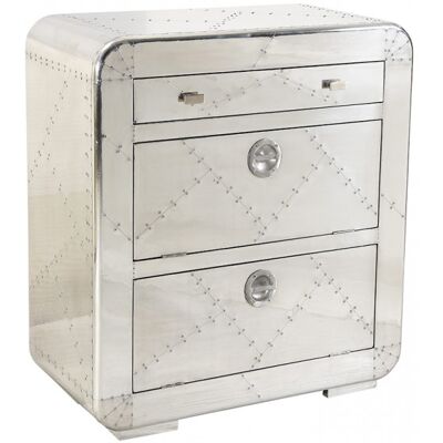 Vivabita Meuble à chaussures industriel H 90 cm bois et aluminium Fly Argent - Publicité Vivabita Meuble à chaussures industriel H 90 cm bois et aluminium Fly Argent - Publicité