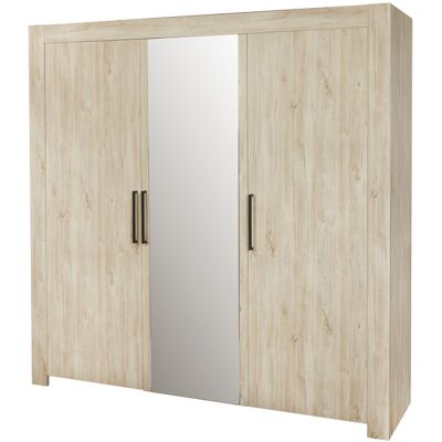 Deladeco Armoire adulte contemporaine 210 cm chêne clair Venisio Chêne clair - Publicité Deladeco Armoire adulte contemporaine 210 cm chêne clair Venisio Chêne clair - Publicité