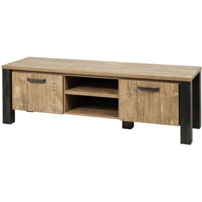Vivabita Meuble TV style industriel 167 cm marron teck Ophelia Marron teck - Publicité Vivabita Meuble TV style industriel 167 cm marron teck Ophelia Marron teck - Publicité