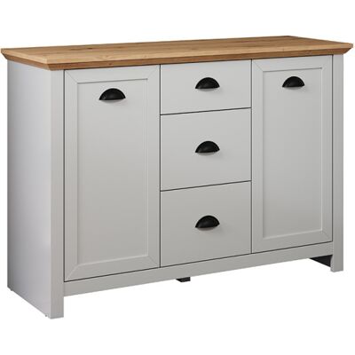 Deladeco Meuble de rangement style campagne gris clair/chêne Indiana Gris clair/chêne - Publicité Deladeco Meuble de rangement style campagne gris clair/chêne Indiana Gris clair/chêne - Publicité