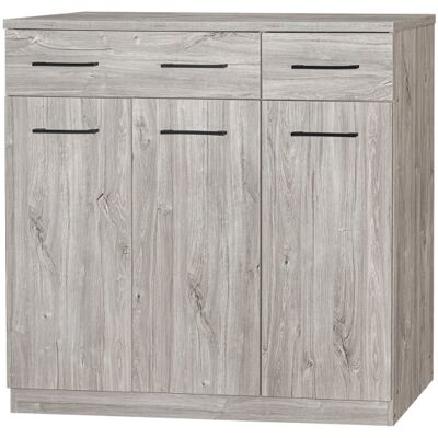 Commode contemporaine chêne gris Elmet Chêne gris - Publicité Commode contemporaine chêne gris Elmet Chêne gris - Publicité