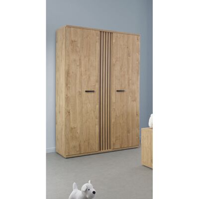 Deladeco Armoire bébé contemporaine chêne clair Camilla Chêne golden - Publicité Deladeco Armoire bébé contemporaine chêne clair Camilla Chêne golden - Publicité
