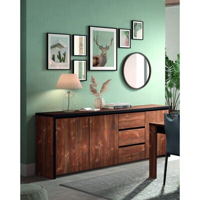 Deladeco Buffet/bahut contemporain 225 cm coloris mango Silvia Mango - Publicité Deladeco Buffet/bahut contemporain 225 cm coloris mango Silvia Mango - Publicité