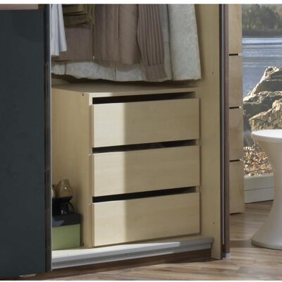 Deladeco Bloc de 3 tiroirs intérieurs pour armoire Madox Lin - Publicité Deladeco Bloc de 3 tiroirs intérieurs pour armoire Madox Lin - Publicité