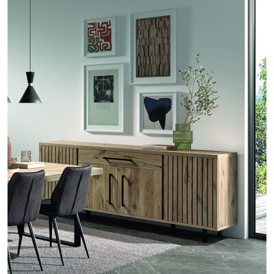 Deladeco Buffet/bahut contemporain 225 cm chêne canyon Timber Chêne canyon - Publicité Deladeco Buffet/bahut contemporain 225 cm chêne canyon Timber Chêne canyon - Publicité