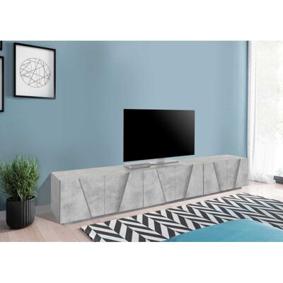 Deladeco Meuble TV moderne 244 cm gris béton Pittsburgh Gris béton - Publicité Deladeco Meuble TV moderne 244 cm gris béton Pittsburgh Gris béton - Publicité