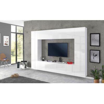 Deladeco Banc TV moderne blanc laqué brillant Maroussia Blanc laqué brillant - Publicité Deladeco Banc TV moderne blanc laqué brillant Maroussia Blanc laqué brillant - Publicité