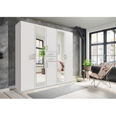 Deladeco Armoire adulte moderne 225 cm blanche Hortensia Blanc - Publicité Deladeco Armoire adulte moderne 225 cm blanche Hortensia Blanc - Publicité