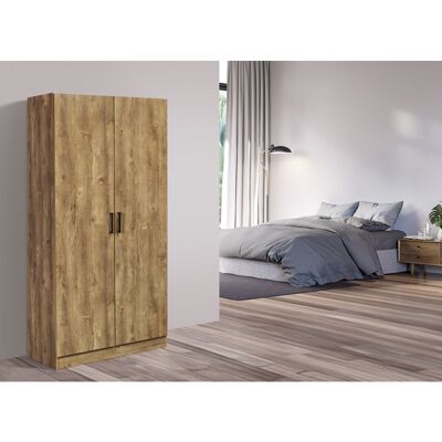 Deladeco Armoire contemporaine 80 cm chêne denver Willy Chêne denver - Publicité Deladeco Armoire contemporaine 80 cm chêne denver Willy Chêne denver - Publicité