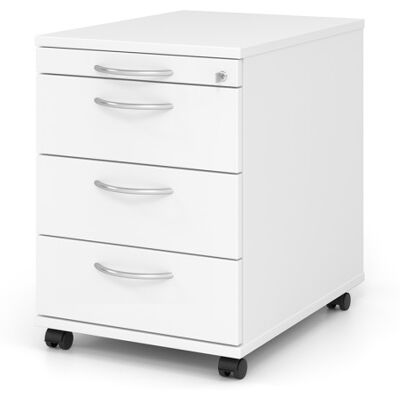 Optizen Caisson mobile à tiroirs profondeur 58 cm Londonien Blanc, gris, érable, hêtre, chêne, chêne ambré, noyer ou graphite - Publicité Optizen Caisson mobile à tiroirs profondeur 58 cm Londonien Blanc, gris, érable, hêtre, chêne, chêne ambré, noyer ou graphite - Publicité