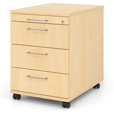 Optizen Caisson mobile à tiroirs profondeur 58 cm Londonien Blanc, gris, érable, hêtre, chêne, chêne ambré, noyer ou graphite - Publicité Optizen Caisson mobile à tiroirs profondeur 58 cm Londonien Blanc, gris, érable, hêtre, chêne, chêne ambré, noyer ou graphite - Publicité