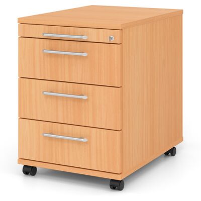 Optizen Caisson mobile à tiroirs profondeur 58 cm Londonien Blanc, gris, érable, hêtre, chêne, chêne ambré, noyer ou graphite - Publicité Optizen Caisson mobile à tiroirs profondeur 58 cm Londonien Blanc, gris, érable, hêtre, chêne, chêne ambré, noyer ou graphite - Publicité