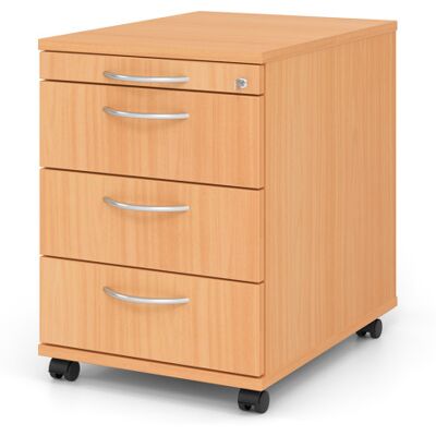 Optizen Caisson mobile à tiroirs profondeur 58 cm Londonien Blanc, gris, érable, hêtre, chêne, chêne ambré, noyer ou graphite - Publicité Optizen Caisson mobile à tiroirs profondeur 58 cm Londonien Blanc, gris, érable, hêtre, chêne, chêne ambré, noyer ou graphite - Publicité