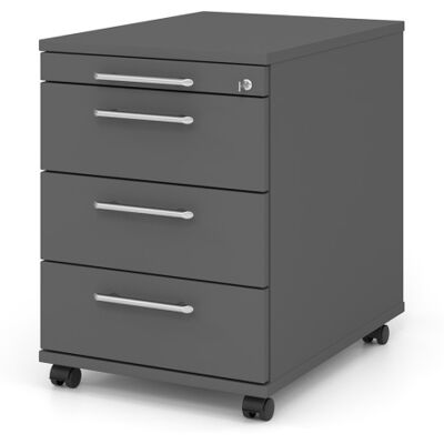 Optizen Caisson mobile à tiroirs profondeur 58 cm Londonien Blanc, gris, érable, hêtre, chêne, chêne ambré, noyer ou graphite - Publicité Optizen Caisson mobile à tiroirs profondeur 58 cm Londonien Blanc, gris, érable, hêtre, chêne, chêne ambré, noyer ou graphite - Publicité