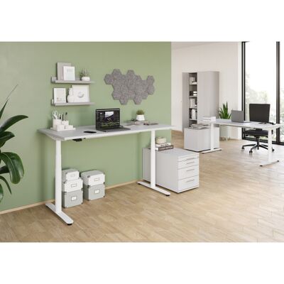Optizen Caisson mobile à tiroirs profondeur 80 cm Londonien Blanc, gris, érable, hêtre, chêne, chêne ambré, noyer ou graphite - Publicité Optizen Caisson mobile à tiroirs profondeur 80 cm Londonien Blanc, gris, érable, hêtre, chêne, chêne ambré, noyer ou graphite - Publicité
