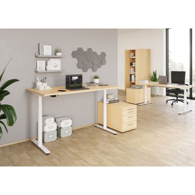 Optizen Caisson mobile à tiroirs profondeur 80 cm Londonien Blanc, gris, érable, hêtre, chêne, chêne ambré, noyer ou graphite - Publicité Optizen Caisson mobile à tiroirs profondeur 80 cm Londonien Blanc, gris, érable, hêtre, chêne, chêne ambré, noyer ou graphite - Publicité