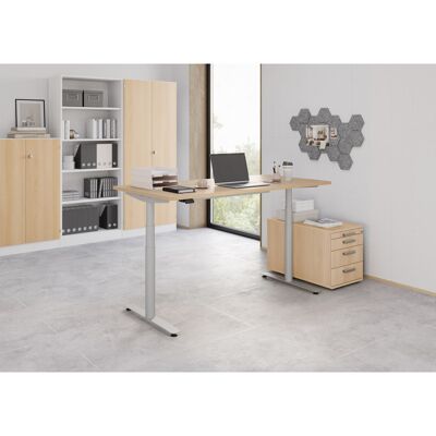 Optizen Caisson mobile à tiroirs profondeur 80 cm Londonien Blanc, gris, érable, hêtre, chêne, chêne ambré, noyer ou graphite - Publicité Optizen Caisson mobile à tiroirs profondeur 80 cm Londonien Blanc, gris, érable, hêtre, chêne, chêne ambré, noyer ou graphite - Publicité