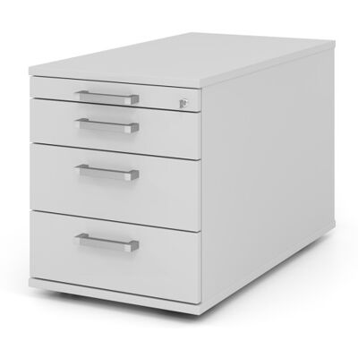 Optizen Caisson mobile à tiroirs profondeur 80 cm Londonien Blanc, gris, érable, hêtre, chêne, chêne ambré, noyer ou graphite - Publicité Optizen Caisson mobile à tiroirs profondeur 80 cm Londonien Blanc, gris, érable, hêtre, chêne, chêne ambré, noyer ou graphite - Publicité