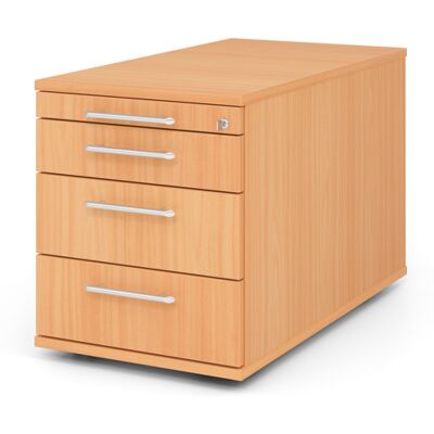 Optizen Caisson mobile à tiroirs profondeur 80 cm Londonien Blanc, gris, érable, hêtre, chêne, chêne ambré, noyer ou graphite - Publicité Optizen Caisson mobile à tiroirs profondeur 80 cm Londonien Blanc, gris, érable, hêtre, chêne, chêne ambré, noyer ou graphite - Publicité