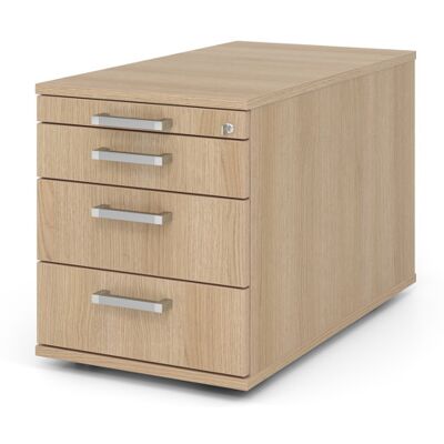Optizen Caisson mobile à tiroirs profondeur 80 cm Londonien Blanc, gris, érable, hêtre, chêne, chêne ambré, noyer ou graphite - Publicité Optizen Caisson mobile à tiroirs profondeur 80 cm Londonien Blanc, gris, érable, hêtre, chêne, chêne ambré, noyer ou graphite - Publicité