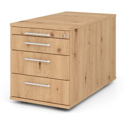 Optizen Caisson mobile à tiroirs profondeur 80 cm Londonien Blanc, gris, érable, hêtre, chêne, chêne ambré, noyer ou graphite - Publicité Optizen Caisson mobile à tiroirs profondeur 80 cm Londonien Blanc, gris, érable, hêtre, chêne, chêne ambré, noyer ou graphite - Publicité